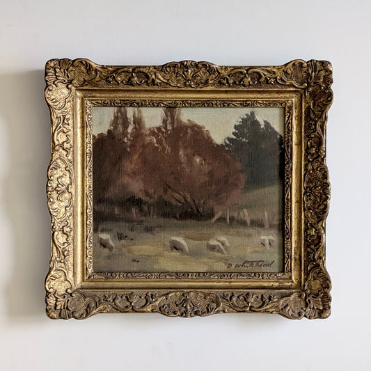 Dorothy Whitehead (1900-1995) "Sheep Grazing" Oil, c1927