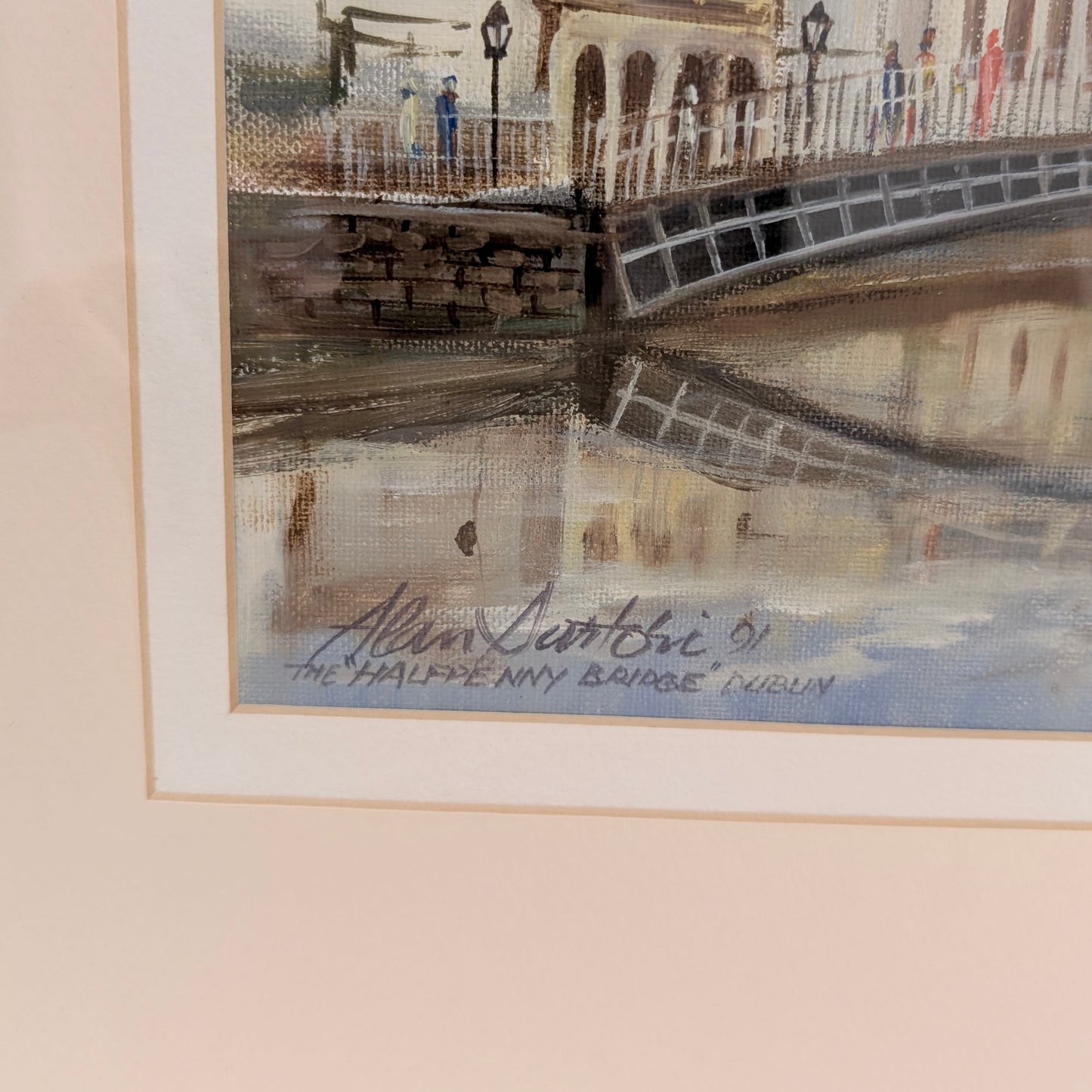 ALAN SARTORI (1936-2007) 'Ha'penny Bridge - Dublin', Oil