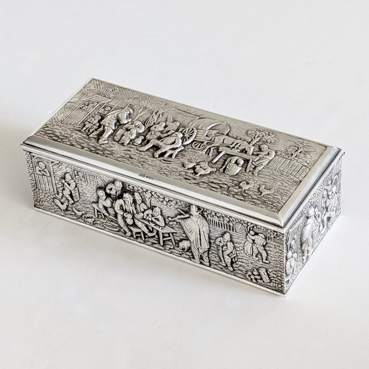 A Dutch Silver Plated Repoussé Box by Herbert Hooijkaas