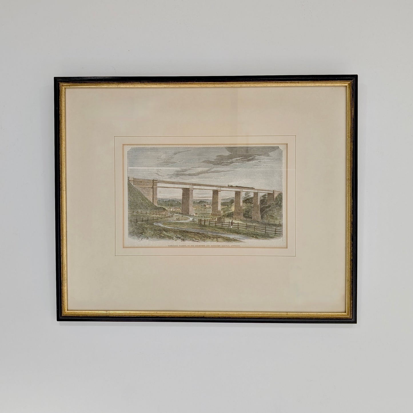'Tarradale Viaduct, on the Melbourne and Sandhurst Railway' Engraving, c1864
