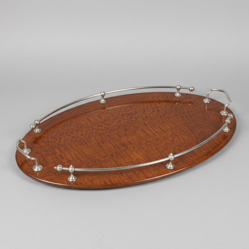 A Very Large Edwardian Oak Serving Tray, c1905