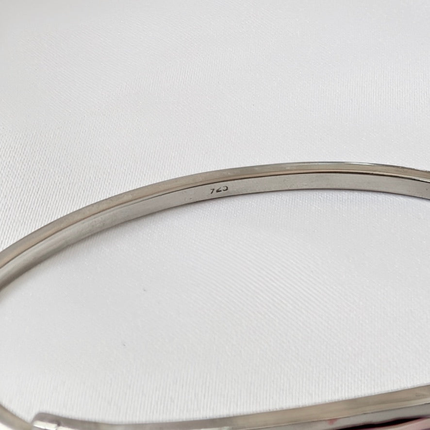 A Mexican Sterling & Alpaca Silver Bracelet with Abalone Shell Inlay, c1970