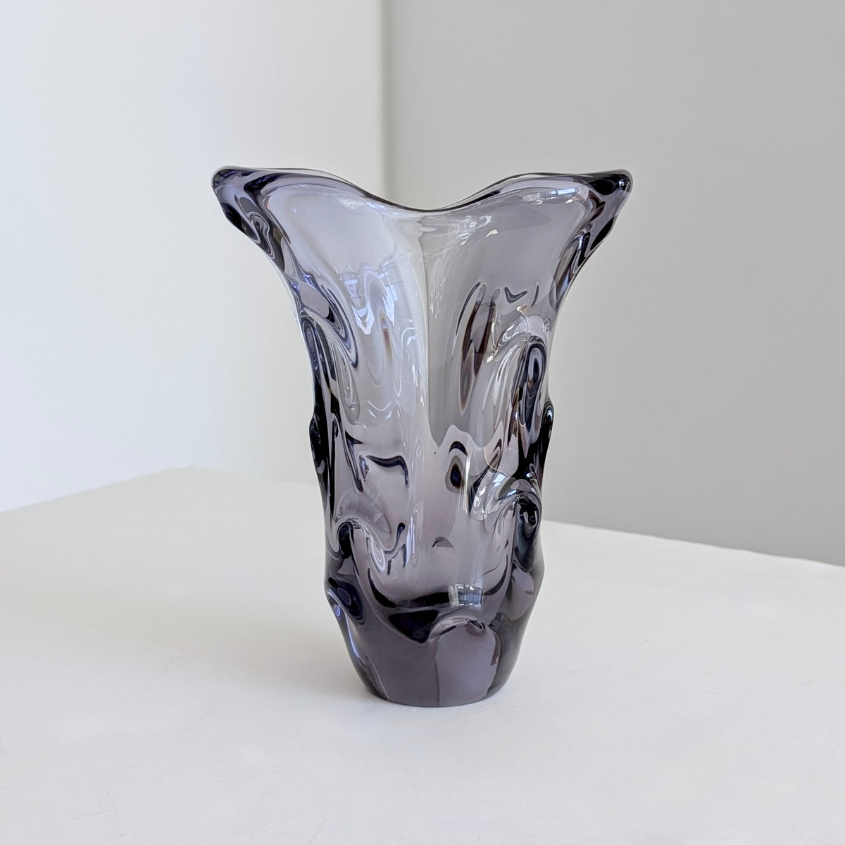 A Mid Century Purple Glass Vase