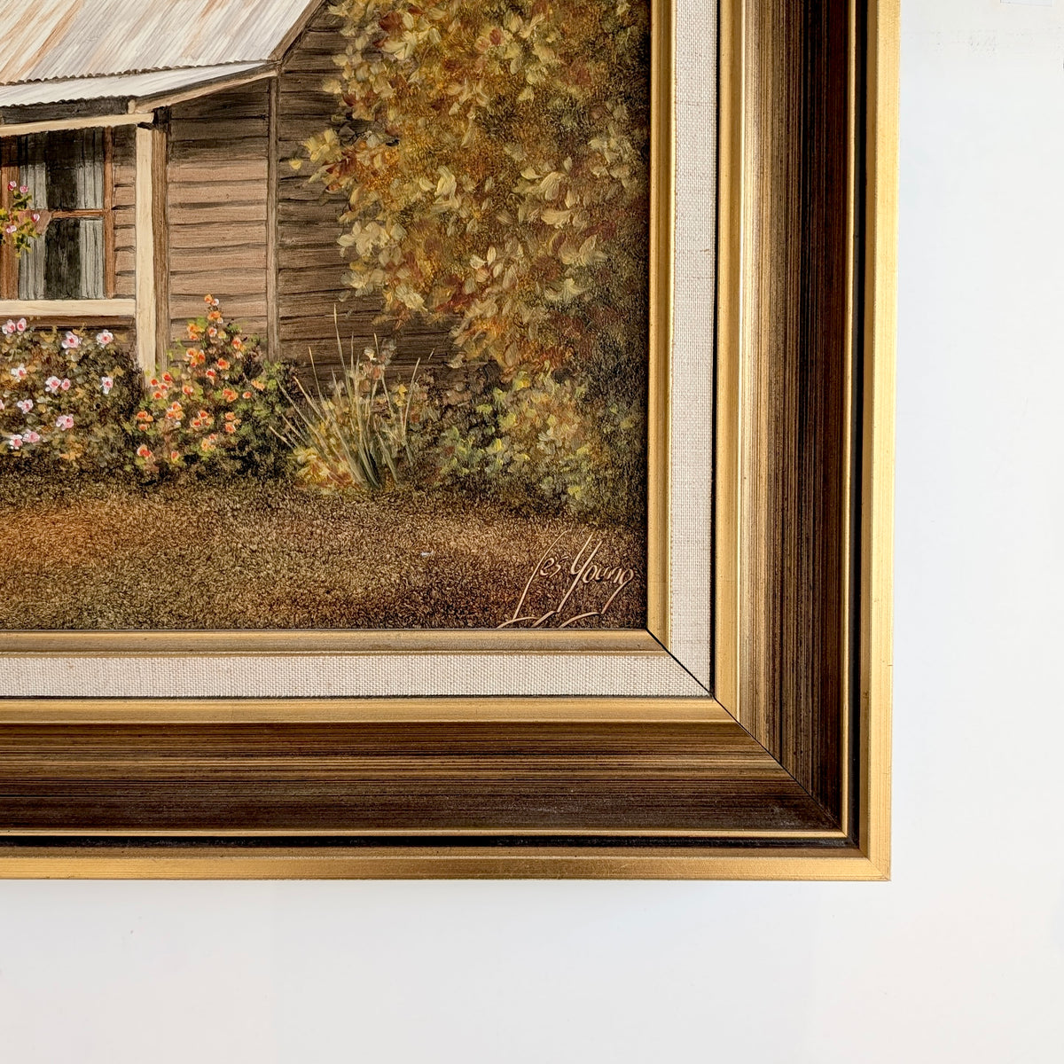 Les Young "Country Cottage" Oil, c1970