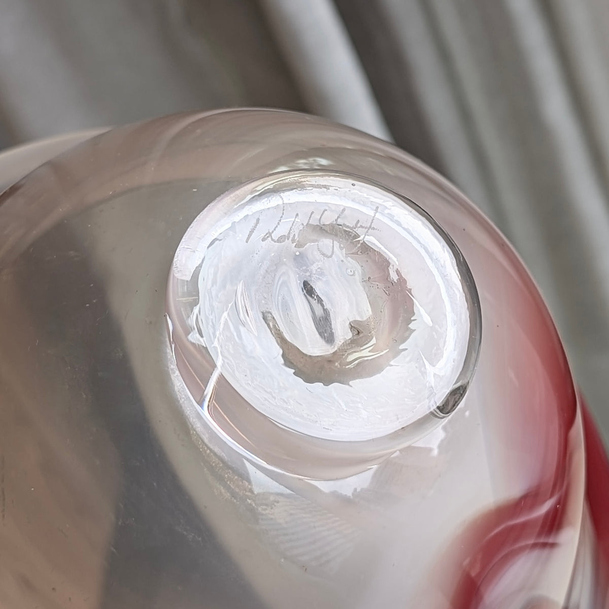 A Signed Australian Studio Glass Bowl by Robert Gatt
