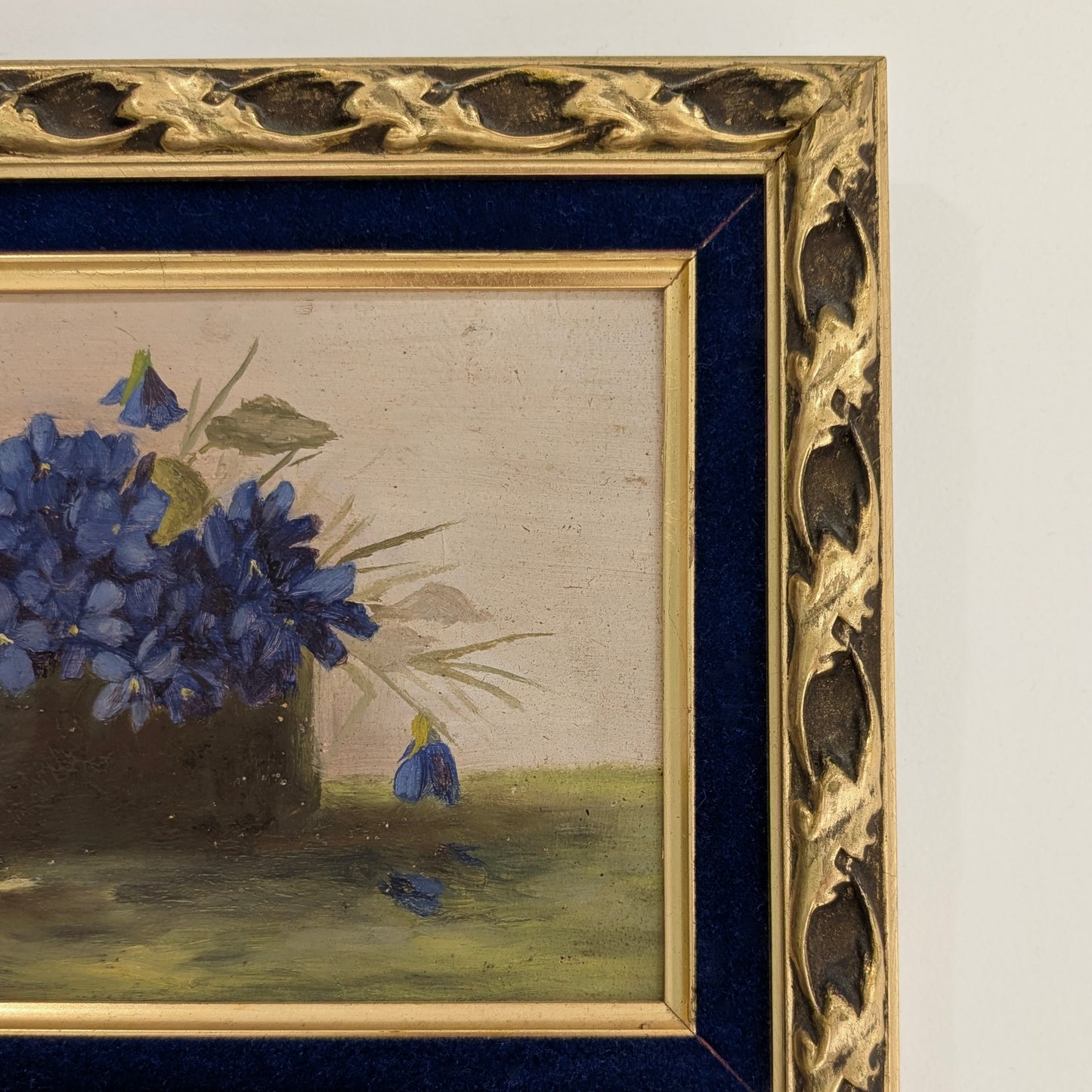 Early 20th Century "Blue Violets", Oil