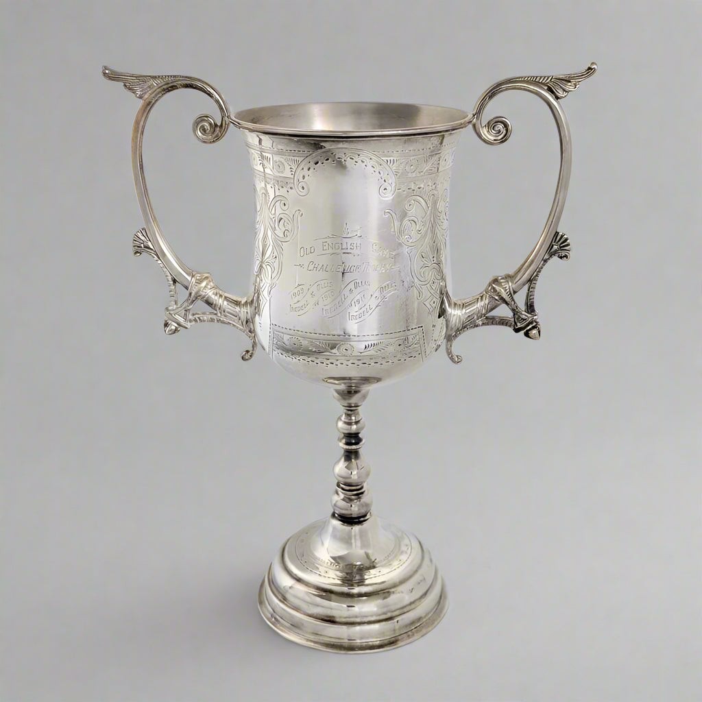 Old English Game Silver Plated Trophy, c1909