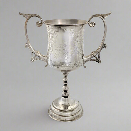 Old English Game Silver Plated Trophy, c1909