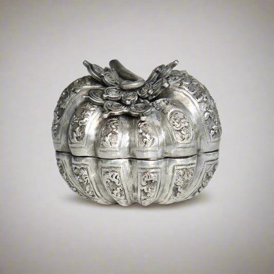 Cambodian Silver 'Pumpkin' Betel Box