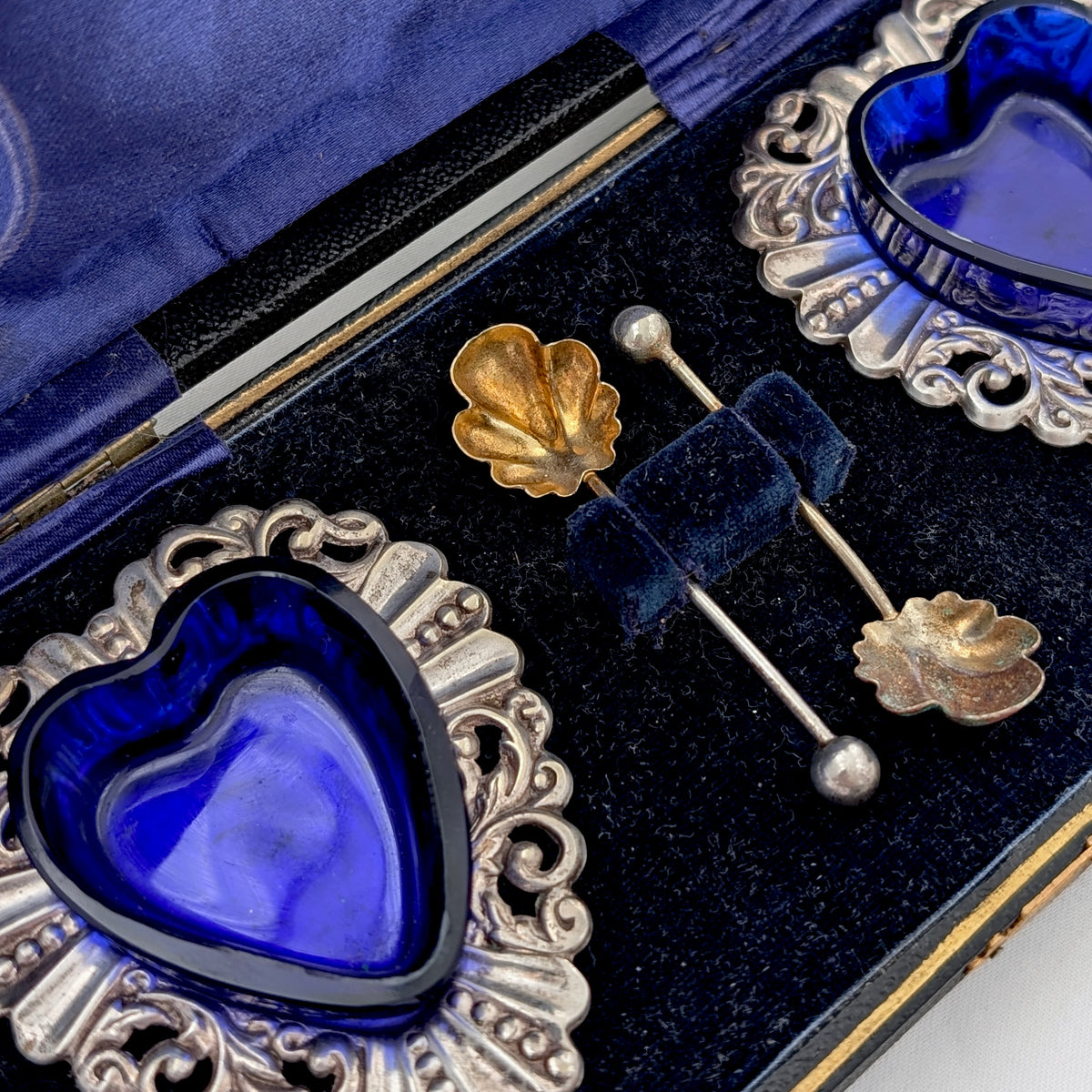 Edwardian Boxed Set of E.P.N.S Salt Cellars