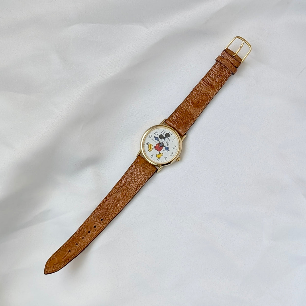An Original Vintage Mickey Mouse Watch in 18ct Gold Plate