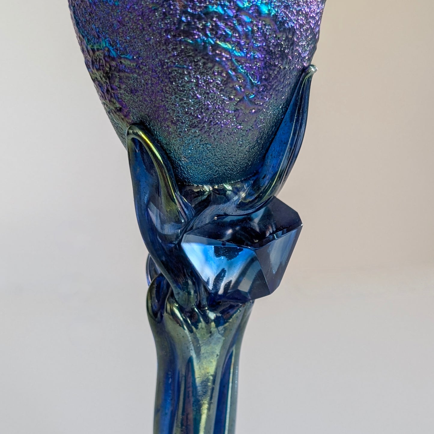 A Colin Heaney 'Atlantis Series' Iridescent Glass Chalice, 1993