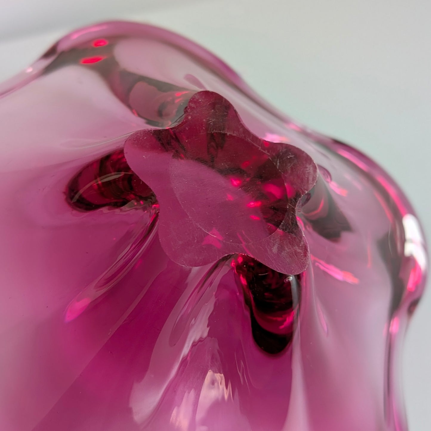 A Mid Century Sculptural Glass Bowl