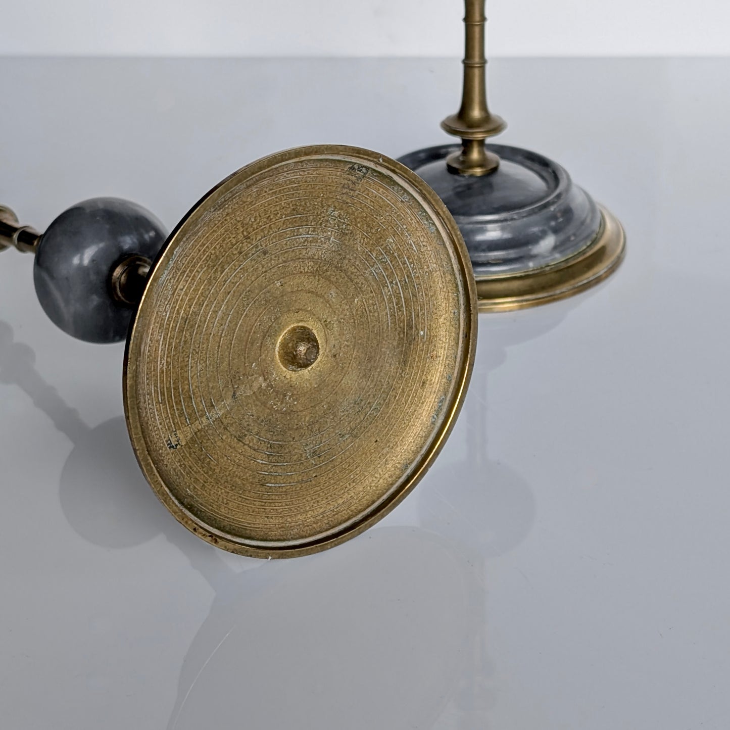French Marble & Brass Candlesticks, c1890