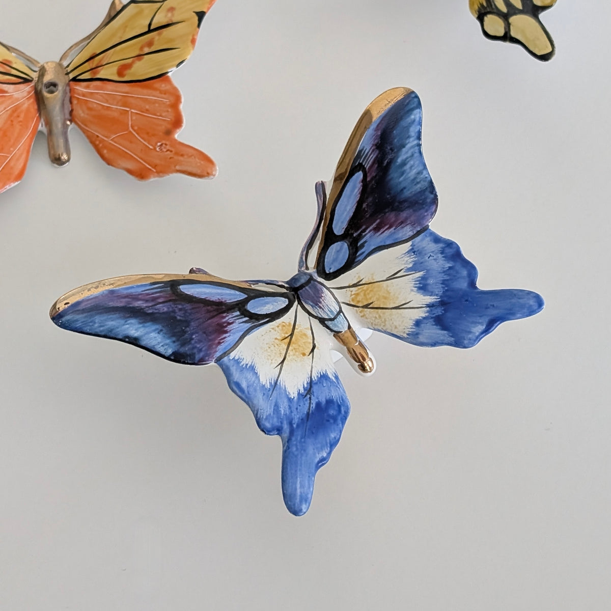 Three S&M Tapolca (Hungary) Porcelain Butterflies