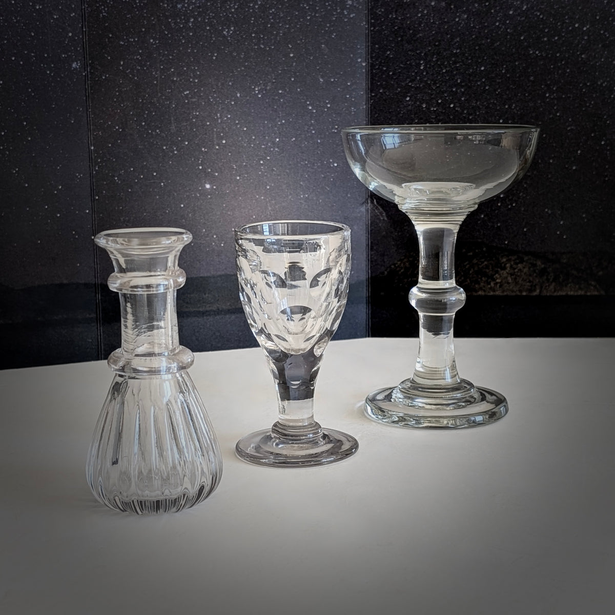 A Group of Antique Georgian & Early Victorian Glass Vessels