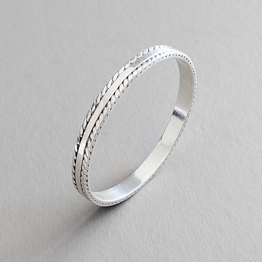 A Heavy Sterling Silver Bangle