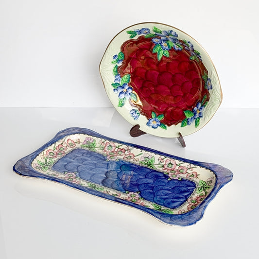 Maling Lustre Ware Tray & Bowl