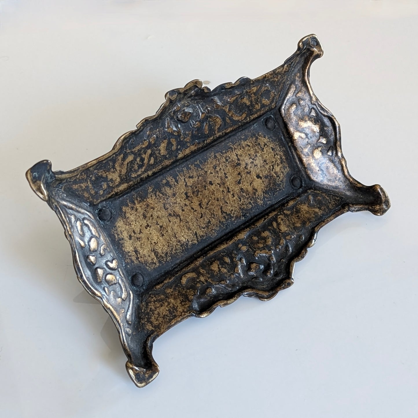 Ornate French Brass Stamp Box