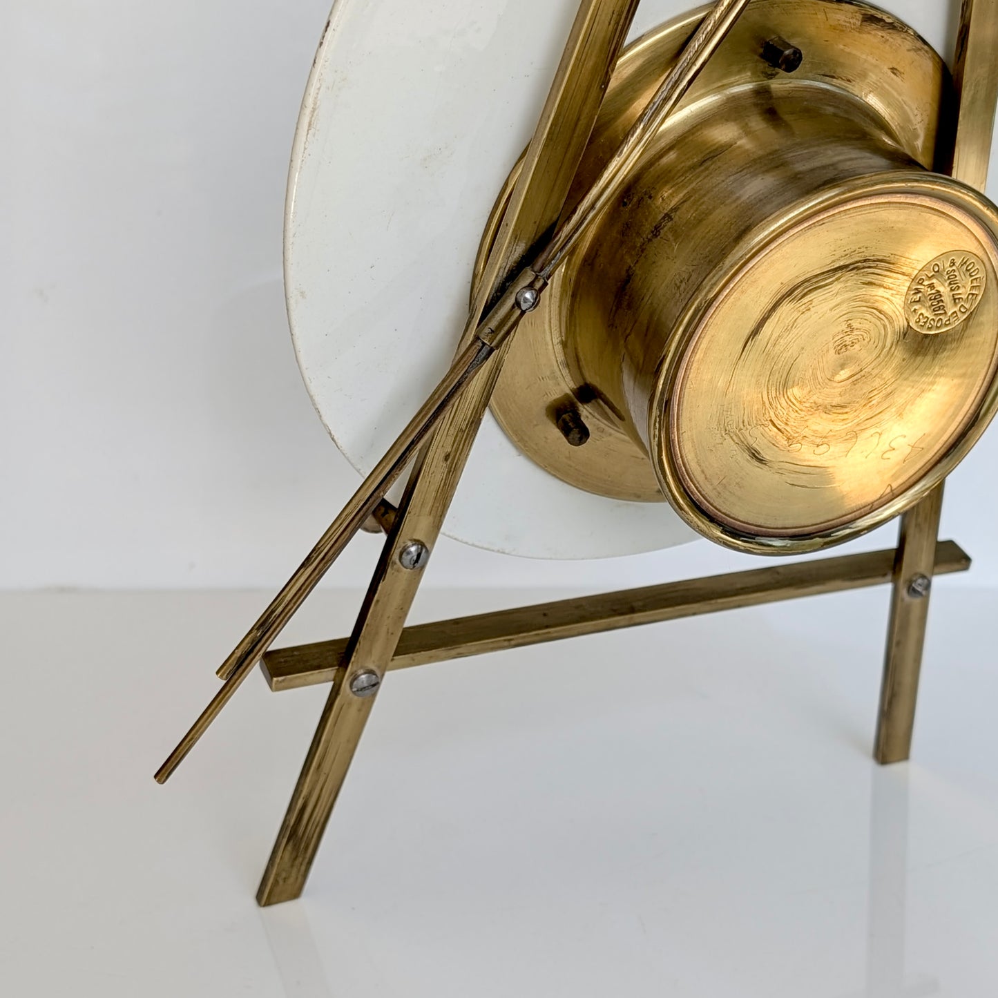 A 19th Century French 'Artists Palette' Strut Clock by Creil et Montereau