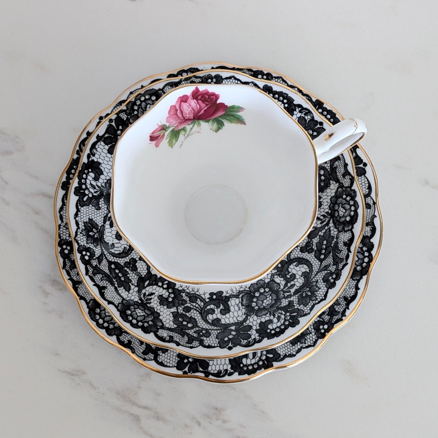 A Royal Albert 'Senorita' Bone China Teacup Trio