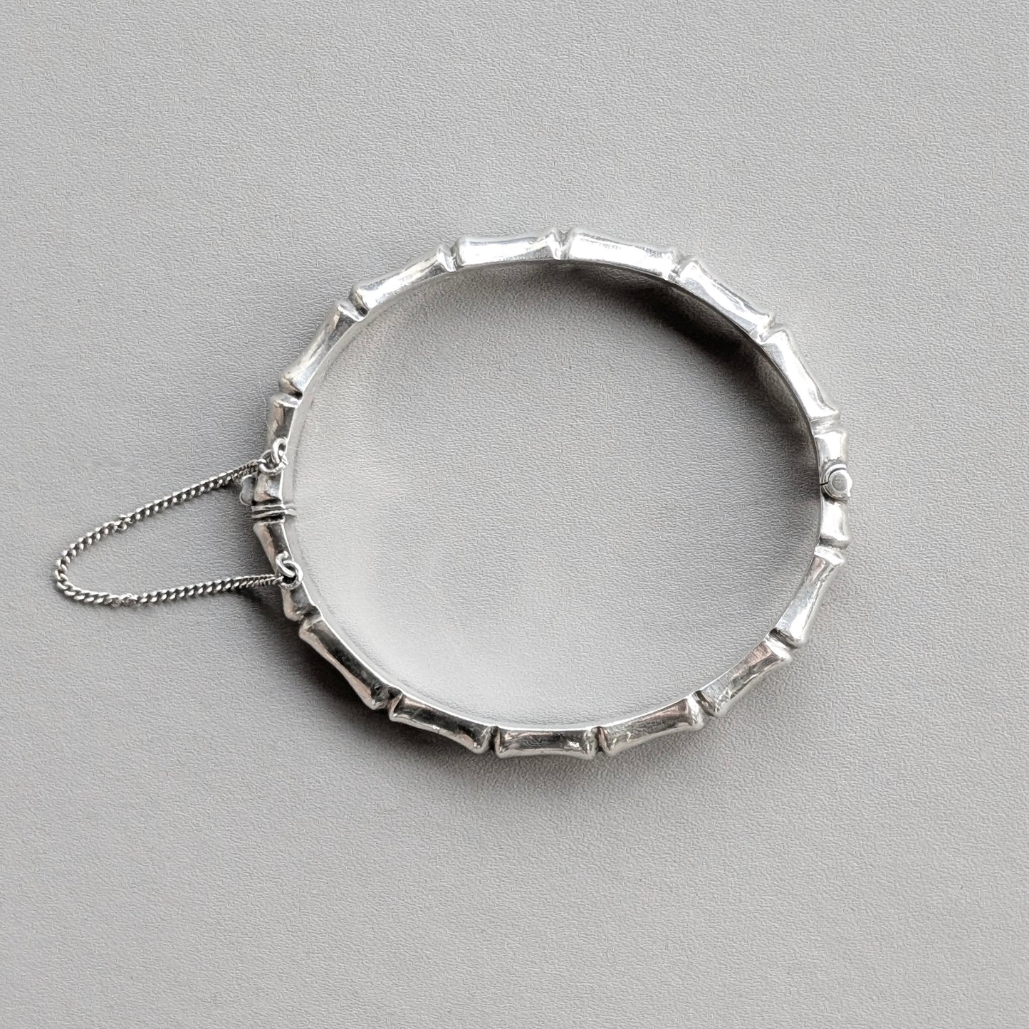 A Birmingham Sterling Silver 'Bamboo' Bangle, c1977
