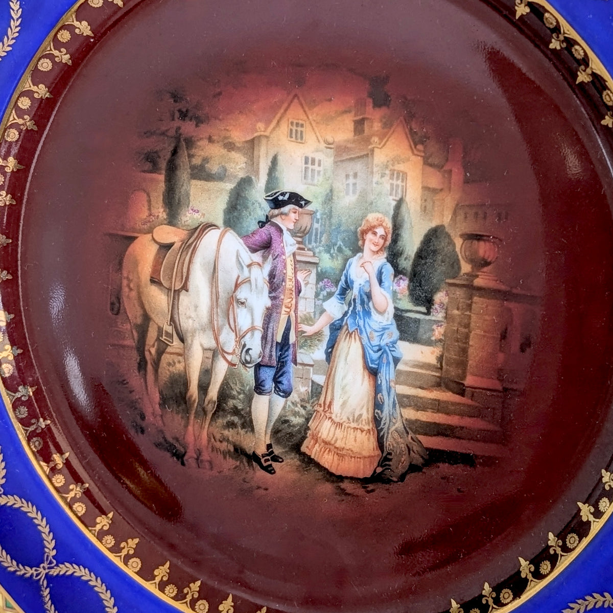 A Bavarian Porcelain Cabinet Plate in the style of Carlsbad China