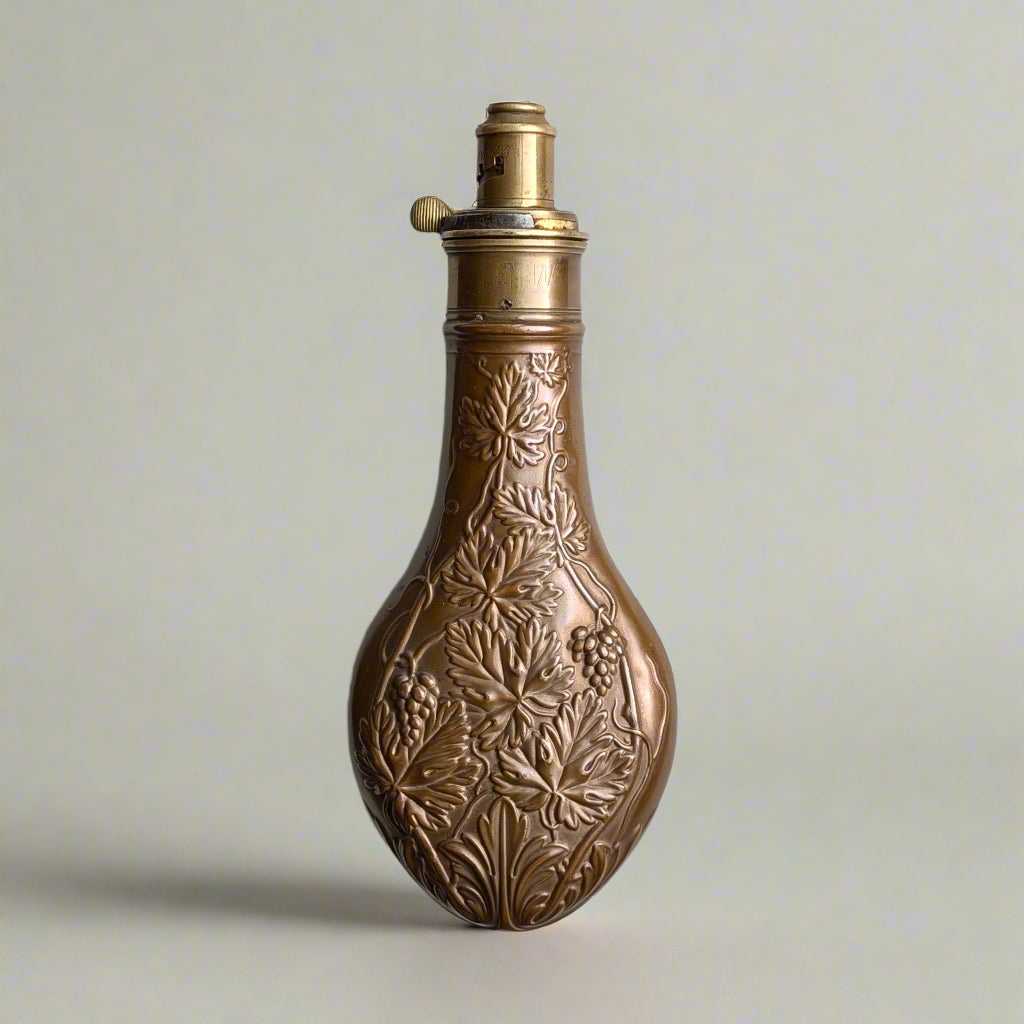 English Copper Powder Flask, c1880