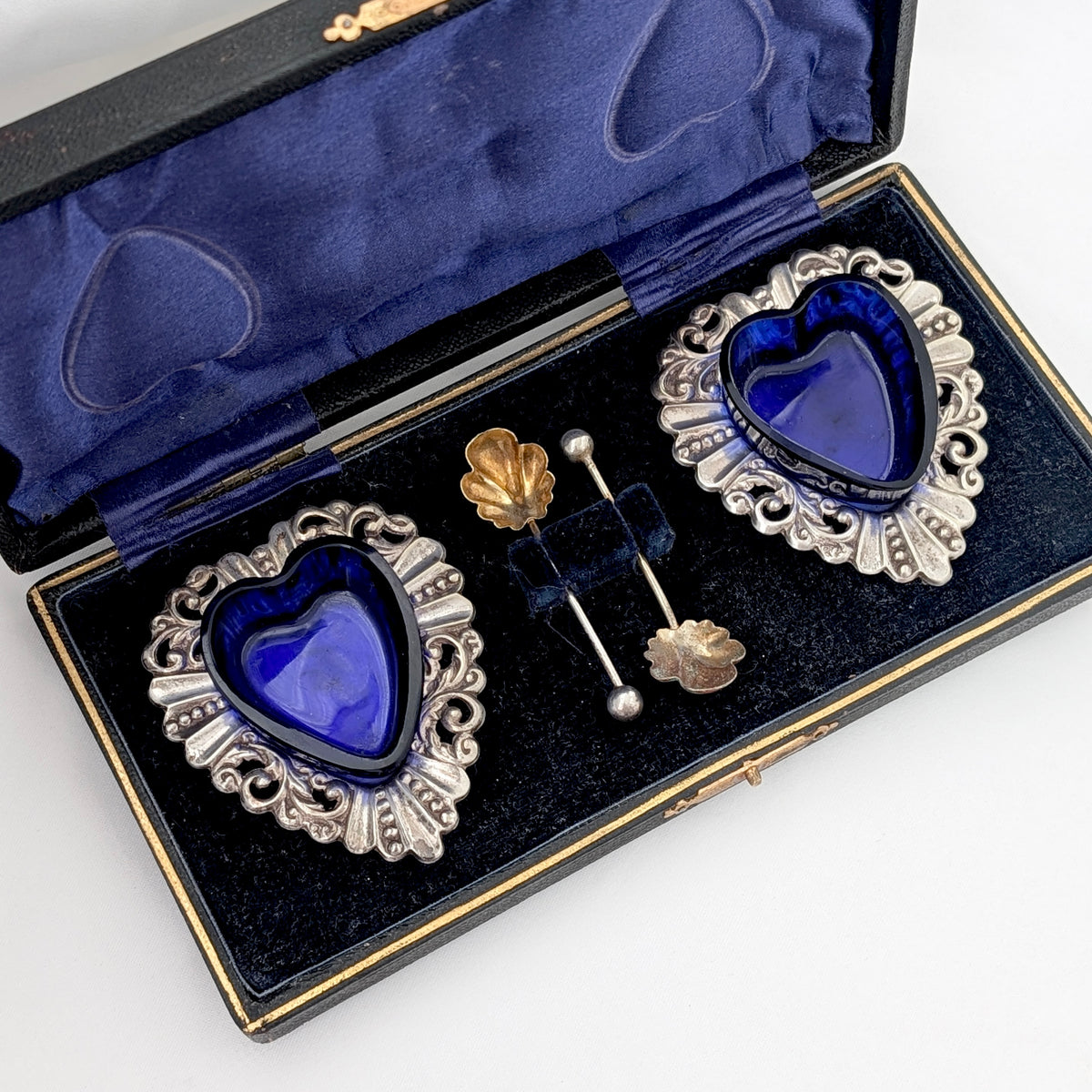 Edwardian Boxed Set of E.P.N.S Salt Cellars