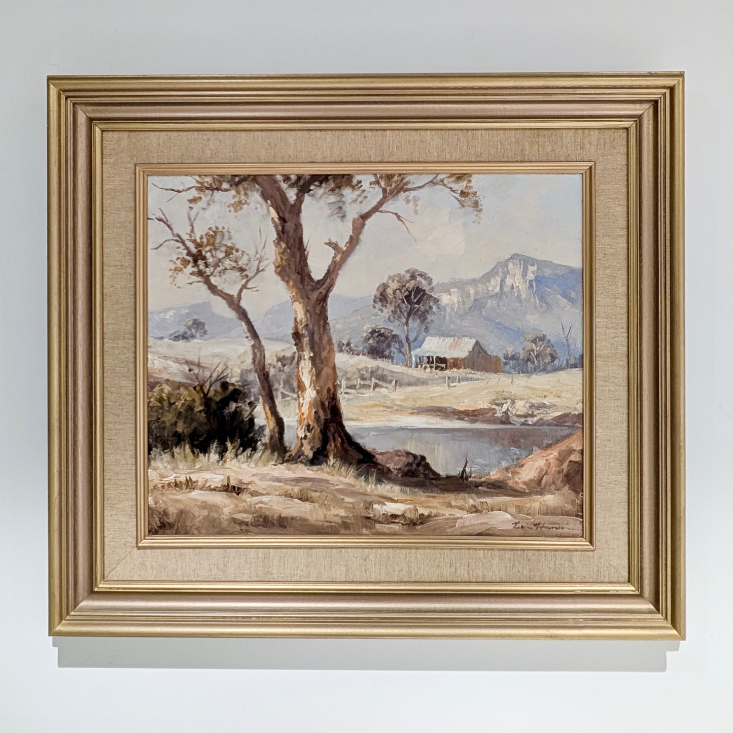 Leon Hanson 'River Gums Morning Light - Carpenter Valley NSW', Oil