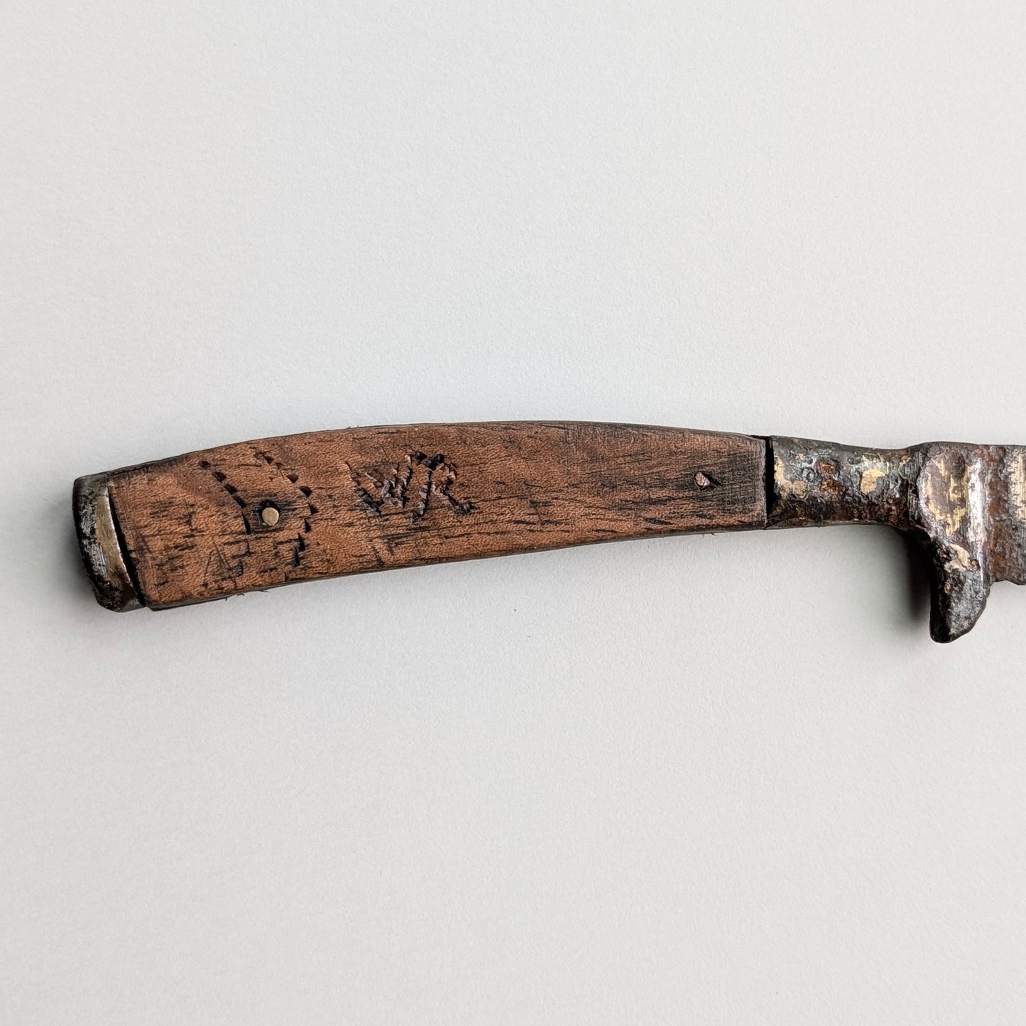 An Iron Scale-Tang Handle Knife, circa 1600