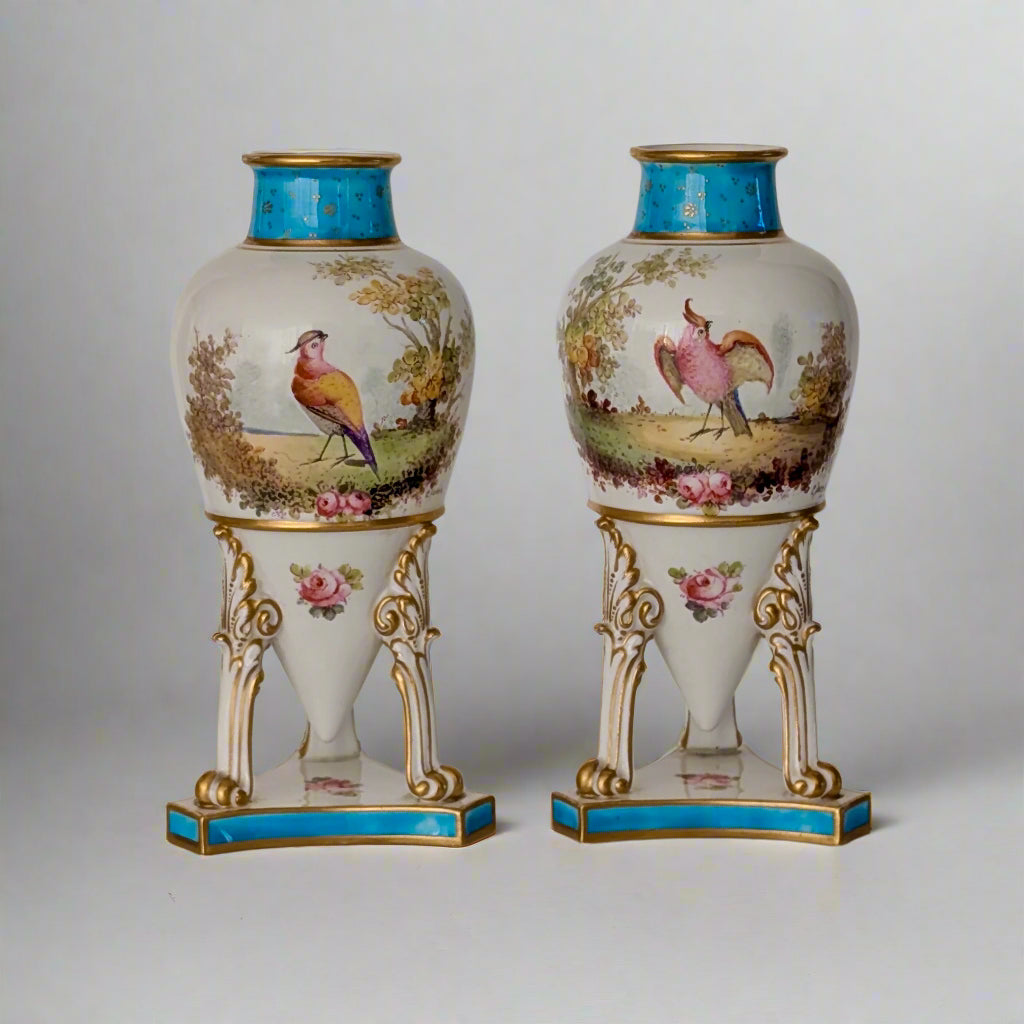 Royal Crown Derby Vases by Charles Harris, c1906