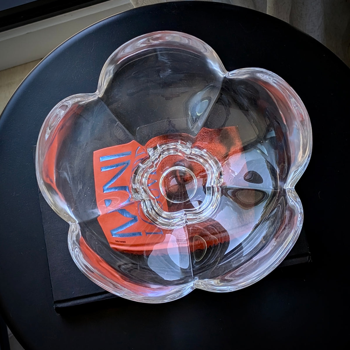 A Crystal "Pomona" bowl by Lars Hellsten for Orrefors Sweden, c1970's