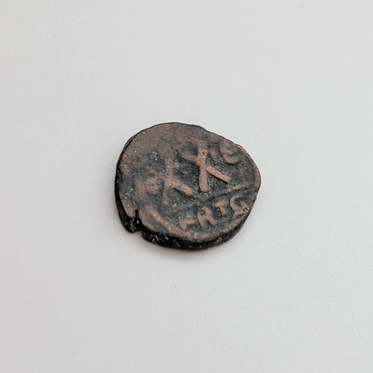 Ancient Byzantine Heraclius Half Follis Coin, circa 611/12 AD