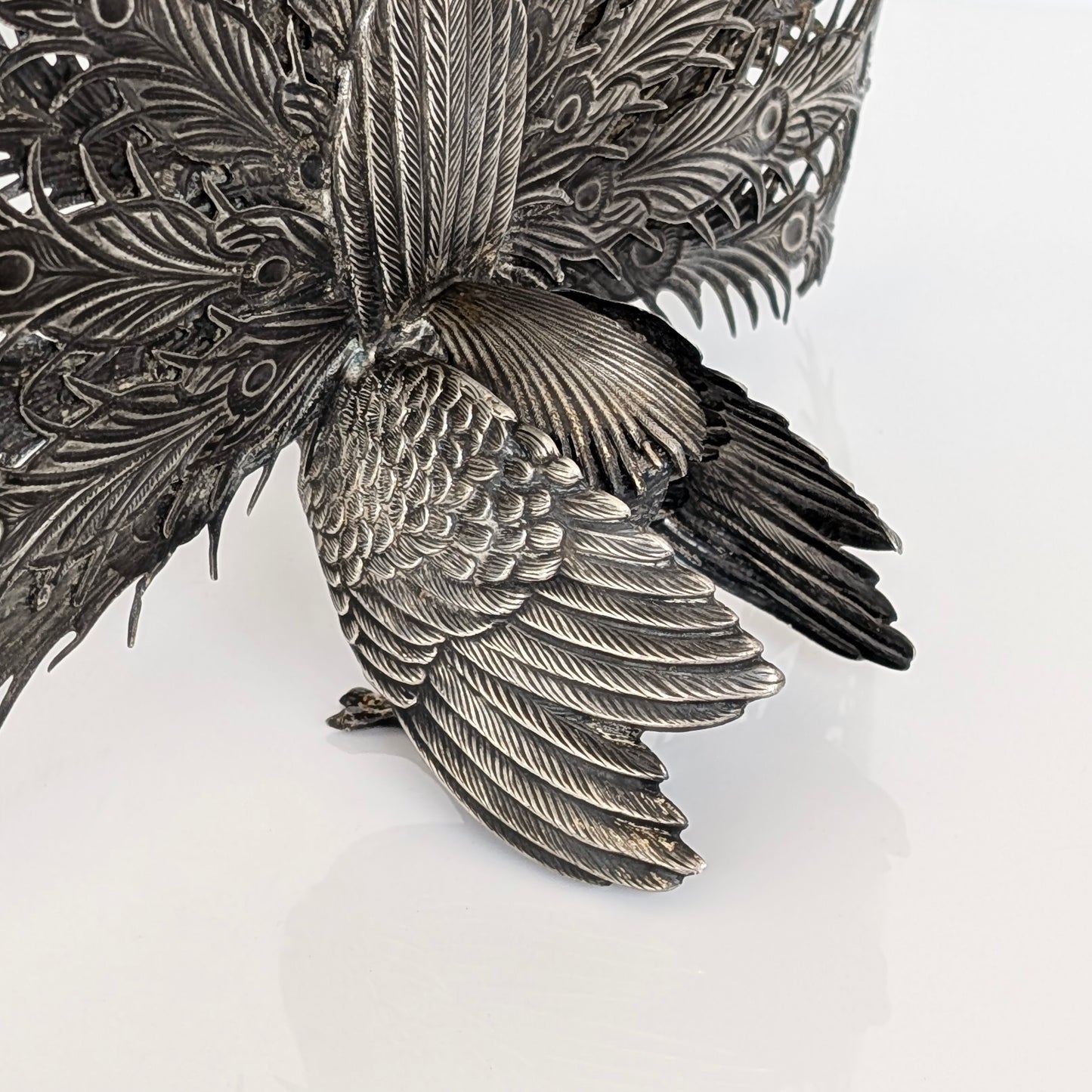 A Spanish .916 Silver Peacock by Dionisio García Studio