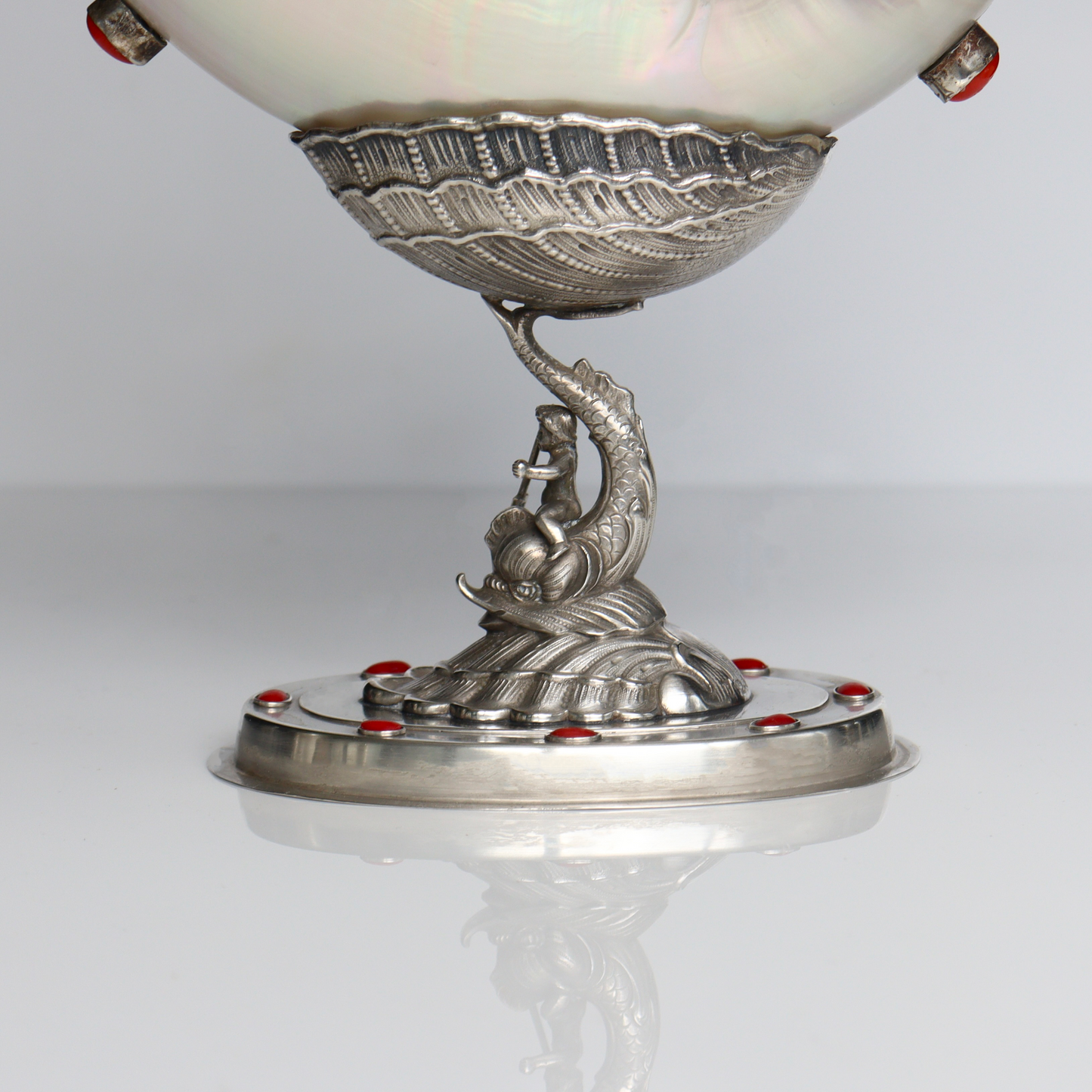 A 19th Century German .800 Silver Nautilus Cup