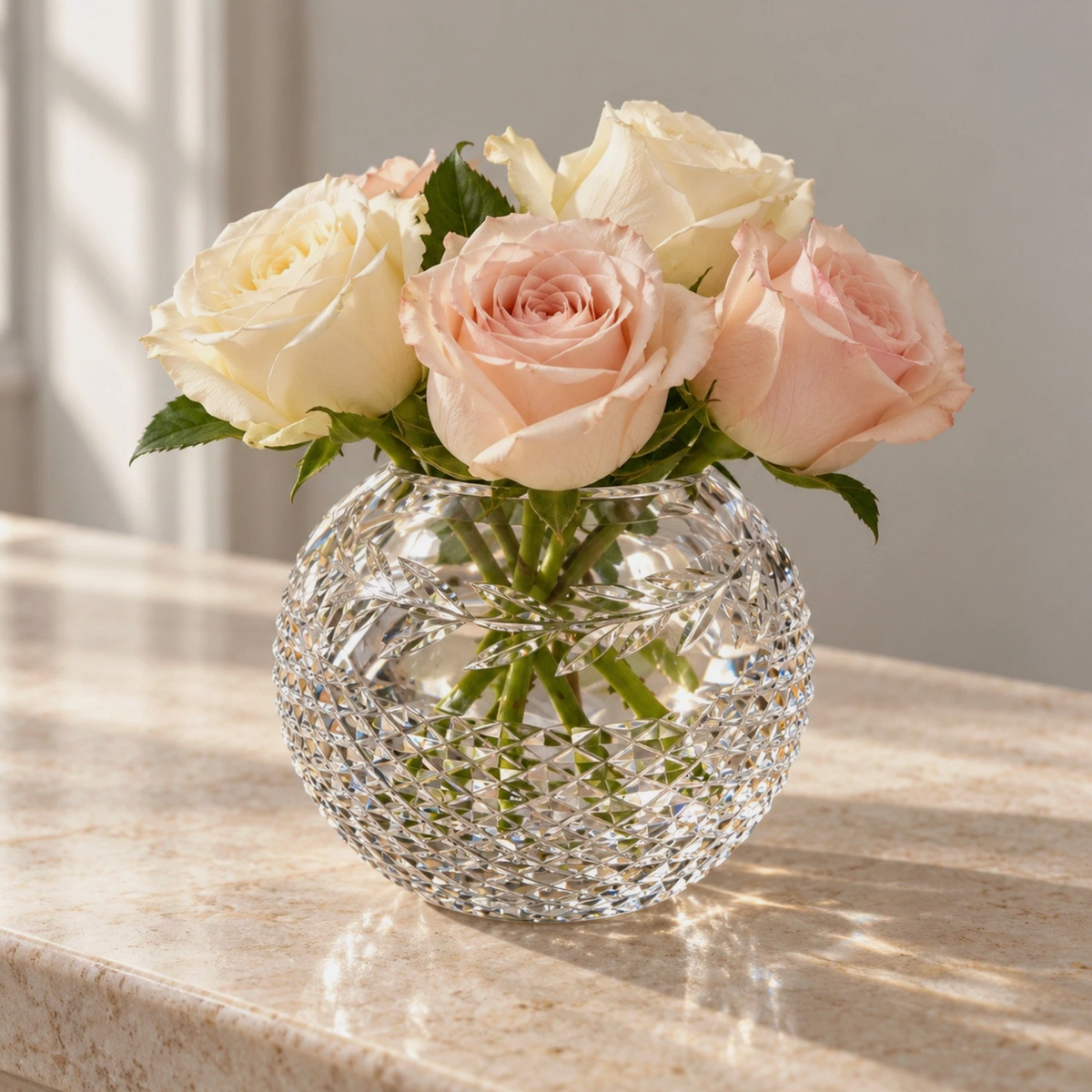 A Fine Waterford Cut Crystal "Glandore" Rose Bowl