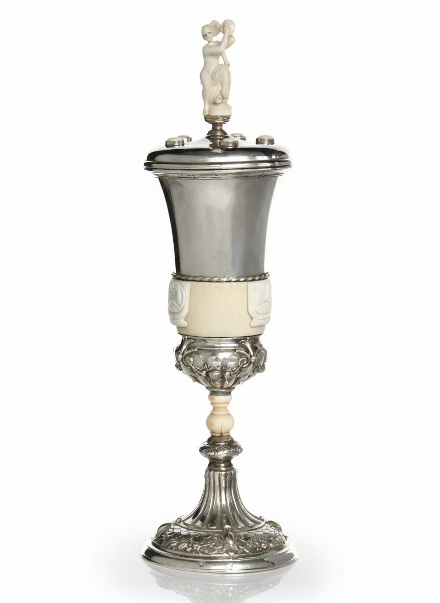 A 19th Century German .800 Silver & Ivory Chalice