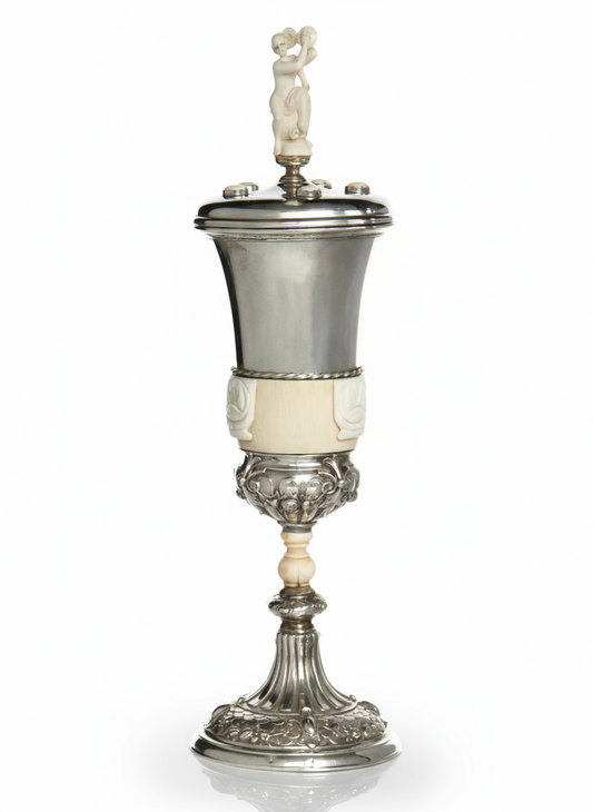 A 19th Century German .800 Silver & Ivory Chalice