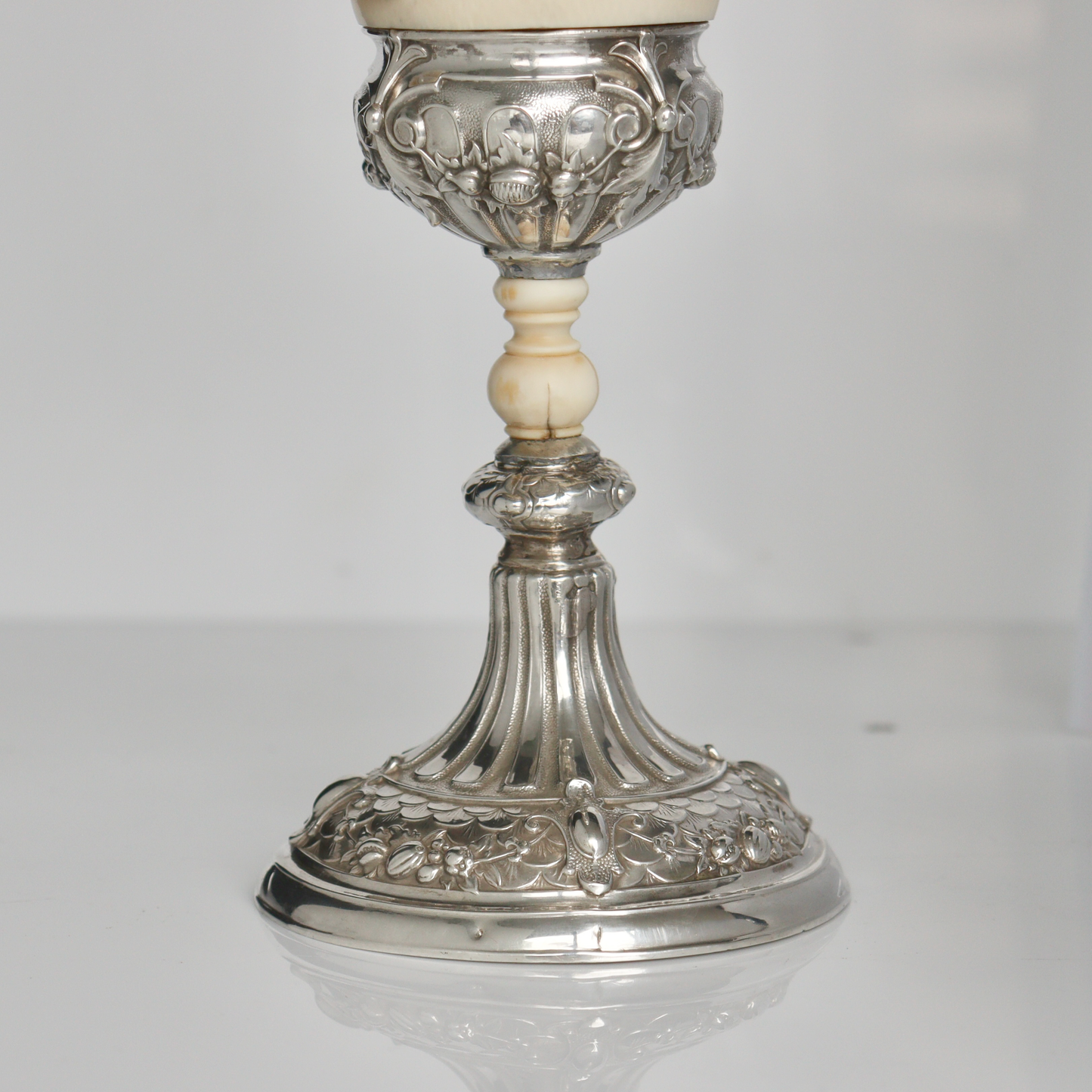 A 19th Century German .800 Silver & Ivory Chalice