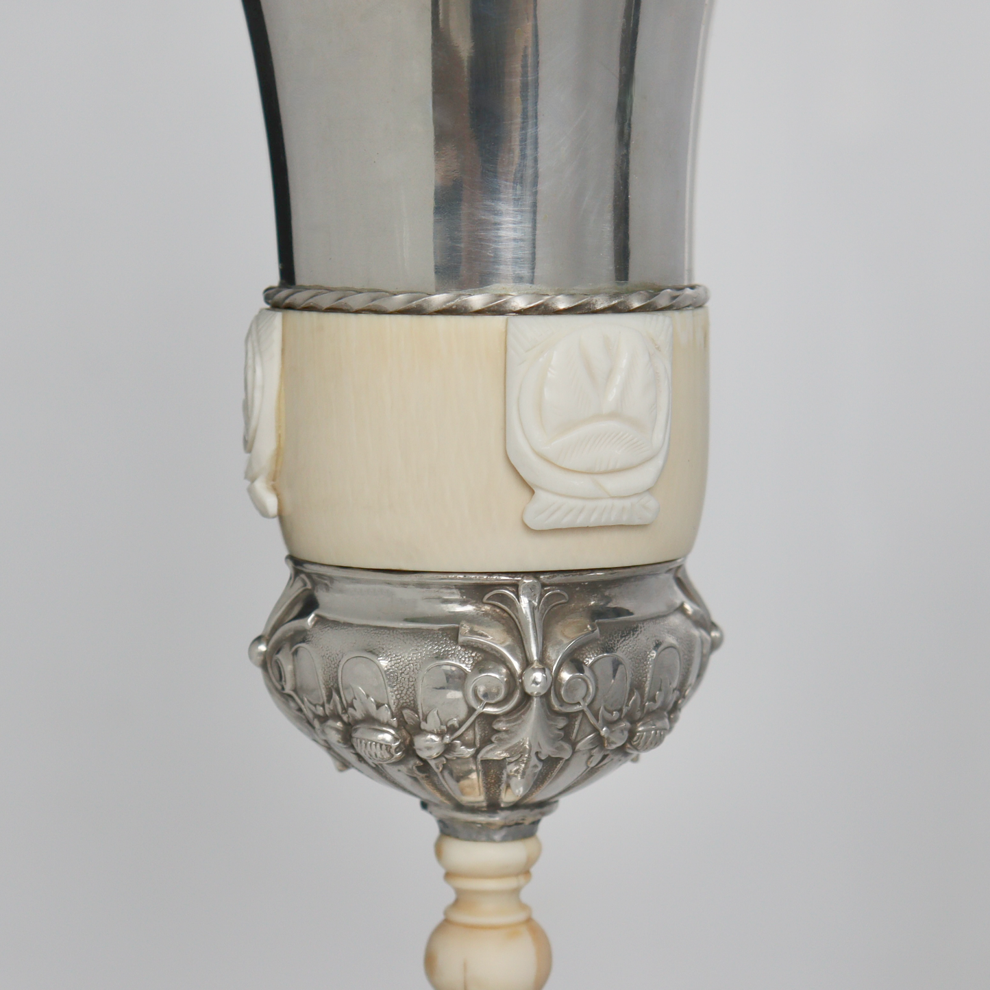 A 19th Century German .800 Silver & Ivory Chalice