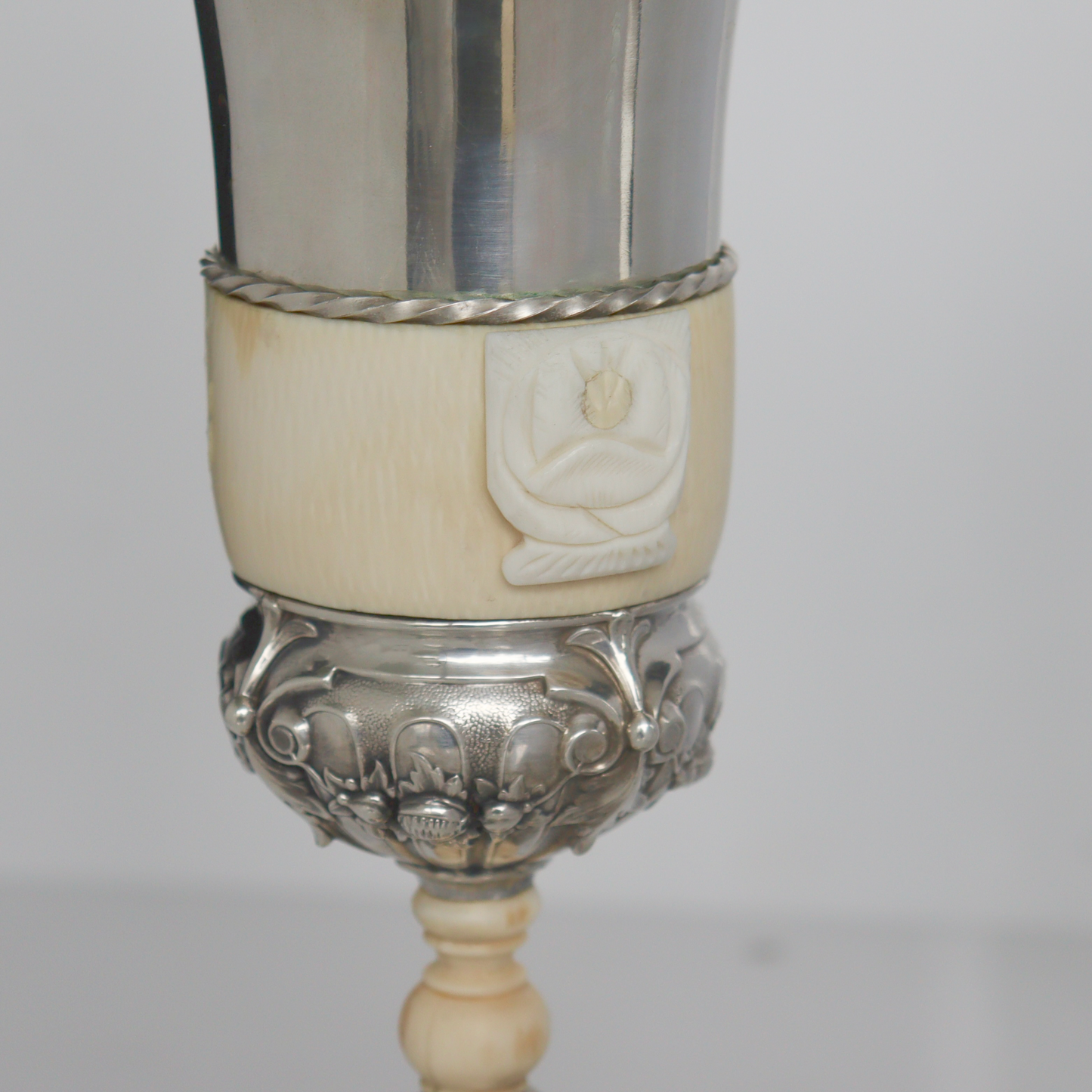 A 19th Century German .800 Silver & Ivory Chalice