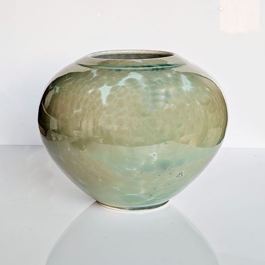 A John Stroomer (Australia) Crystalline Pottery Vase